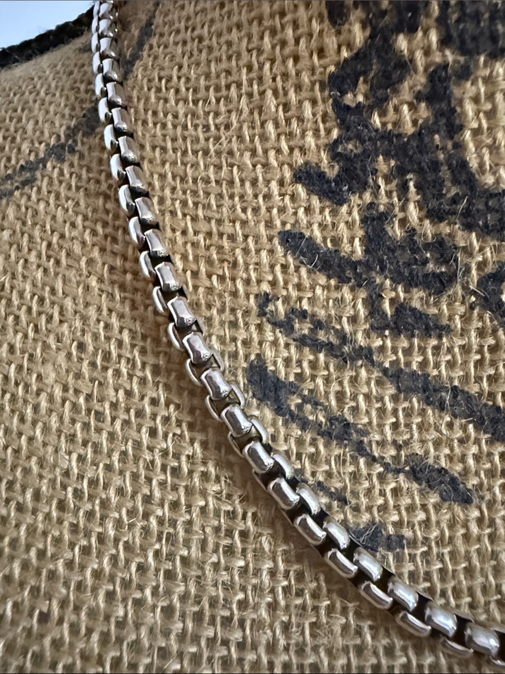 JAI by John Hardy 925 Silver Box Chain Necklace with Green Pouch NWOT Giftable - Picture 5 of 10